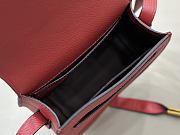 Okify Chloe Small Marcie Saddle Bag Red 19x16x9cm - 4