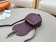 Okify Chloe Small Marcie Saddle Bag Red Burgundy 19x16x9cm - 5