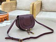 Okify Chloe Small Marcie Saddle Bag Red Burgundy 19x16x9cm - 2