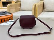 Okify Chloe Small Marcie Saddle Bag Red Burgundy 19x16x9cm - 3