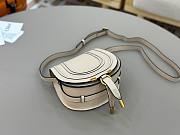 Okify Chloe Small Marcie Saddle Bag Off White 19x16x9cm - 6