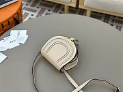 Okify Chloe Small Marcie Saddle Bag Off White 19x16x9cm - 4