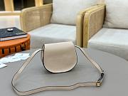Okify Chloe Small Marcie Saddle Bag Off White 19x16x9cm - 3