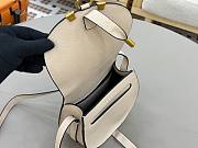 Okify Chloe Small Marcie Saddle Bag Off White 19x16x9cm - 2