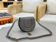 Okify Chloe Small Marcie Saddle Bag Dark Gray 19x16x9cm - 6