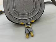 Okify Chloe Small Marcie Saddle Bag Dark Gray 19x16x9cm - 5