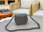 Okify Chloe Small Marcie Saddle Bag Dark Gray 19x16x9cm - 4