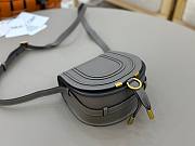 Okify Chloe Small Marcie Saddle Bag Dark Gray 19x16x9cm - 3