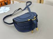Okify Chloe Small Marcie Saddle Bag Dark Blue 19x16x9cm - 6