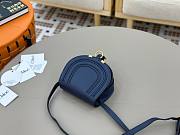 Okify Chloe Small Marcie Saddle Bag Dark Blue 19x16x9cm - 5