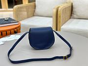 Okify Chloe Small Marcie Saddle Bag Dark Blue 19x16x9cm - 4