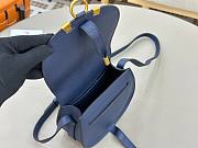 Okify Chloe Small Marcie Saddle Bag Dark Blue 19x16x9cm - 3