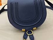 Okify Chloe Small Marcie Saddle Bag Dark Blue 19x16x9cm - 2
