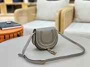Okify Chloe Small Marcie Saddle Bag Gray 19x16x9cm - 6