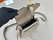 Okify Chloe Small Marcie Saddle Bag Gray 19x16x9cm - 5