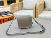 Okify Chloe Small Marcie Saddle Bag Gray 19x16x9cm - 3