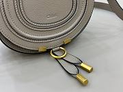 Okify Chloe Small Marcie Saddle Bag Gray 19x16x9cm - 2