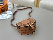 Okify Chloe Small Marcie Saddle Bag Brown 19x16x9cm - 2