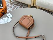 Okify Chloe Small Marcie Saddle Bag Brown 19x16x9cm - 3