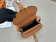 Okify Chloe Small Marcie Saddle Bag Brown 19x16x9cm - 4