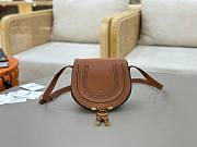 Okify Chloe Small Marcie Saddle Bag Brown 19x16x9cm - 1