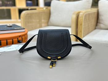 Okify Chloe Small Marcie Saddle Bag Black 19x16x9cm