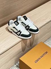 Okify Louis Vuitton Dark Green Sneakers Unisex 28729 - 1