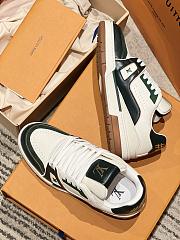 Okify Louis Vuitton Dark Green Sneakers Unisex 28729 - 4
