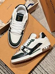 Okify Louis Vuitton Dark Green Sneakers Unisex 28729 - 3