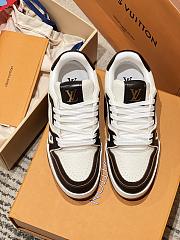 Okify Louis Vuitton Dark Brown Sneakers Unisex 28731 - 5
