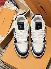 Okify Louis Vuitton Dark Blue Sneakers Unisex 28732 - 3