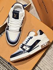 Okify Louis Vuitton Dark Blue Sneakers Unisex 28732 - 2