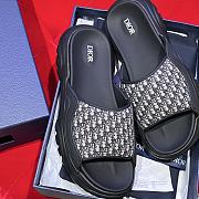 Okify Dior Black Platform Slides Unisex  - 5