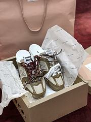 Okify MiuMiu x New Balance 530 Sl Deco Brown Women Leather Mules  - 5