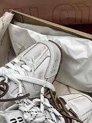 Okify MiuMiu x New Balance 530 Sl Deco White Women Leather Mules  - 3