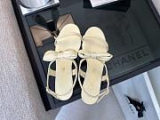 Okify CC Off White Bow High Heel Sandals 2.5cm - 3