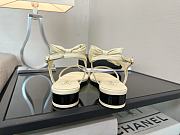 Okify CC Off White Bow High Heel Sandals 2.5cm - 2