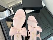 Okify CC Pink Bow High Heel Sandals 2.5cm - 5