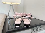 Okify CC Pink Bow High Heel Sandals 2.5cm - 3