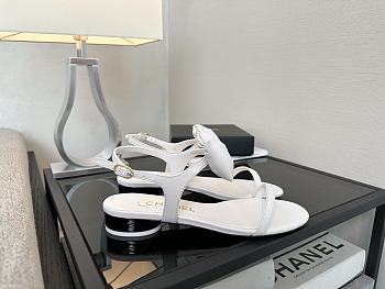 Okify CC White Bow High Heel Sandals 2.5cm