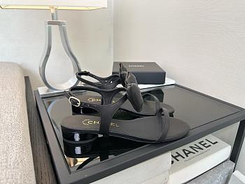 Okify CC Black Bow High Heel Sandals 2.5cm