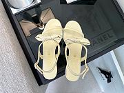 Okify CC Off White Bow High Heel Sandals 5.5cm - 5