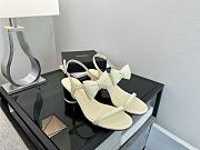 Okify CC Off White Bow High Heel Sandals 5.5cm - 4
