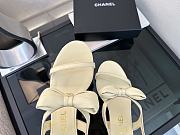 Okify CC Off White Bow High Heel Sandals 5.5cm - 3