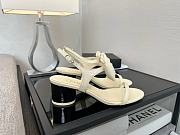 Okify CC Off White Bow High Heel Sandals 5.5cm - 1