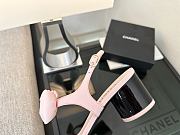 Okify CC Pink Bow High Heel Sandals 5.5cm - 6