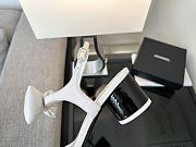 Okify CC White Bow High Heel Sandals 5.5cm - 4