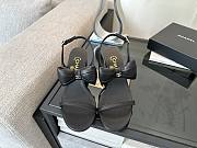 Okify CC Black Bow High Heel Sandals 5.5cm - 4