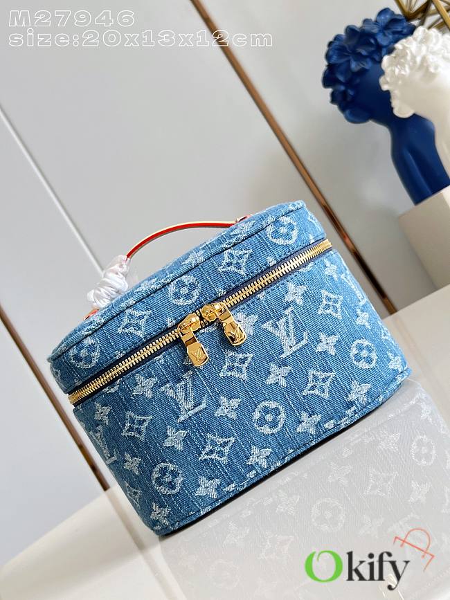 Okify Louis Vuitton Nice Mini Denim Bag M27946 20x13x12cm - 1