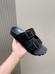 Okify Balenciaga Black Men Sandals Suede - 4